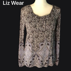 Beautiful Classic Boho Floral Lizwear Top (S)